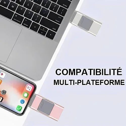 Clé USB 4-en-1 – iPhone, Android, iPad, PC - Holo Show